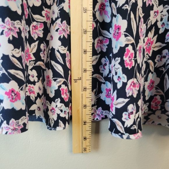 Banana Republic Women's Blue Pink White Floral Sleeveless A-line Mini Dress Sz 6 - Picture 6 of 10